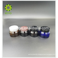 30g colored glass jar facial cream foundation cream glass jar with plastic lid